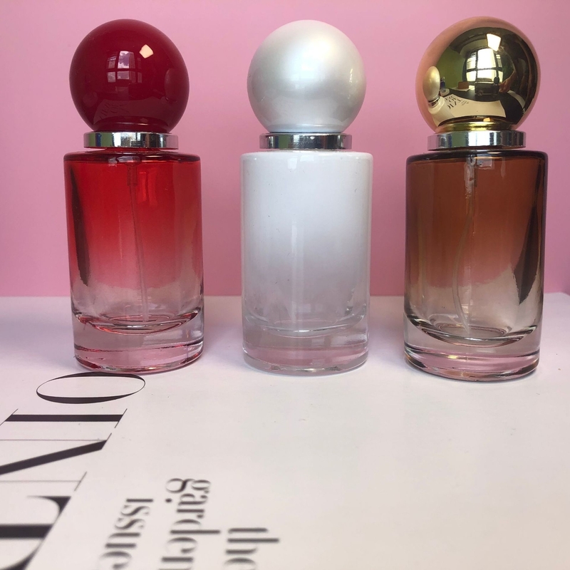 Portable Exquisite 30ml Perfume Spray Bottle Gradient Color Round Cap